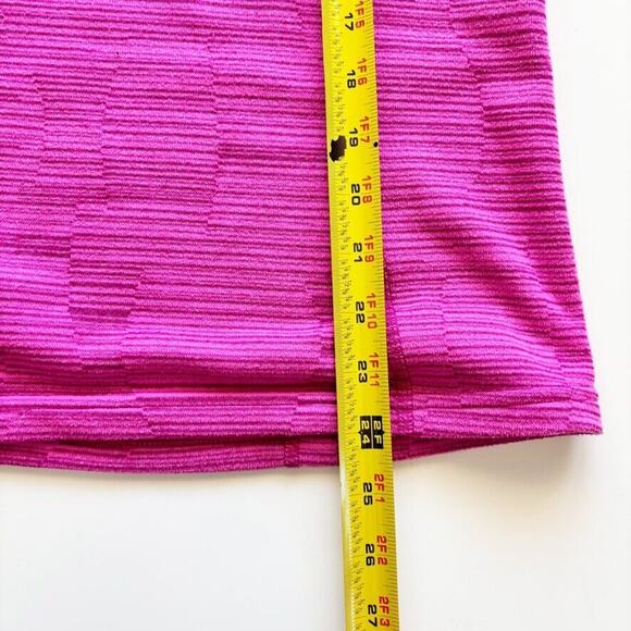 North Face Women Size M Lightweight Pink Patterned Fleece Half Zip Logo Layer - Picture 8 of 12